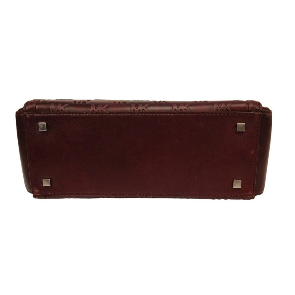 Michael Kors Laila Medium Satchel - Oxblood/Red - Gently Worn